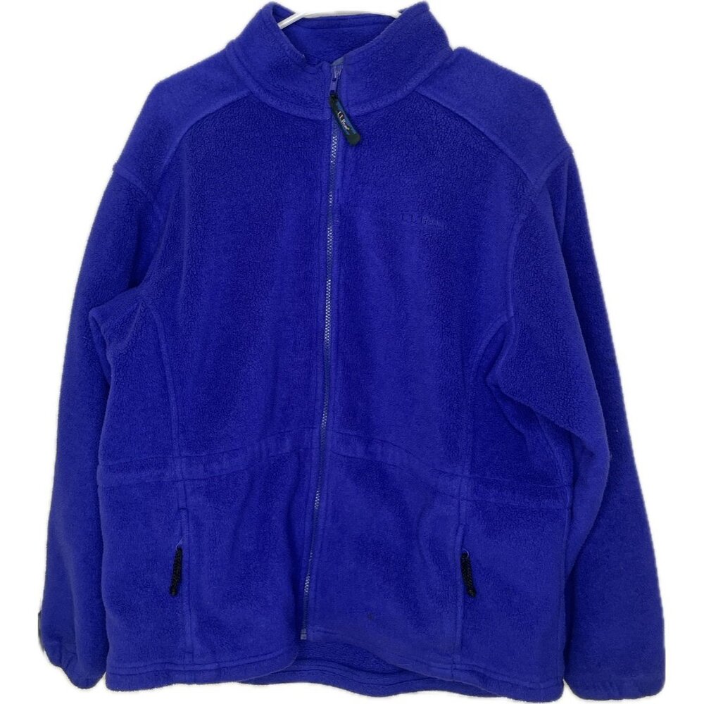 L.L. Bean Electric Blue Full-Zip Fleece Jacket